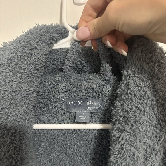 Barefoot Dreams Cozy Chic Robe Gray Womens Plus Size 1 No Waist‎ Tie - Picture 5 of 9